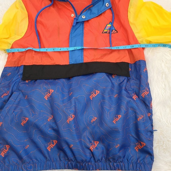 Fila Men's Terrain Anorak Colorblock Retro Windbreaker Hoodie SZ M - Picture 12 of 13